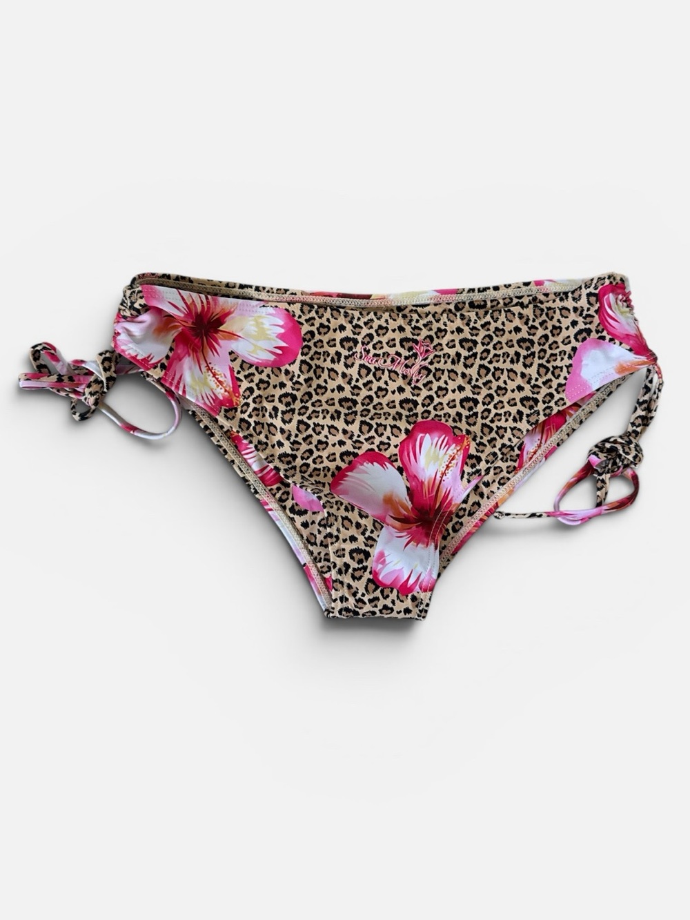 SeaMolly Bikini Bottom Leopard and Tropical Floral